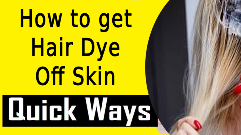 how to get hair dye off skin