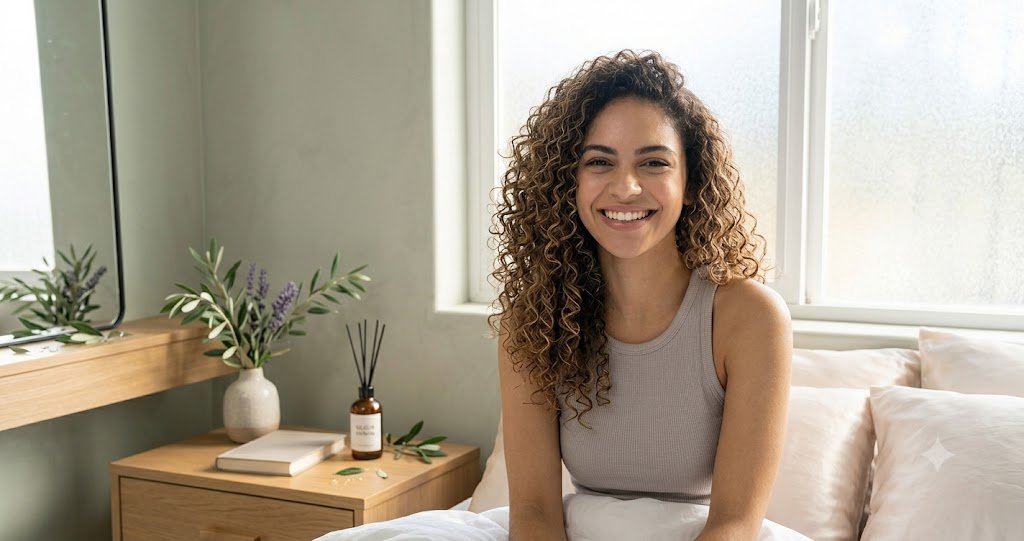 Healthy manageable frizzy hair