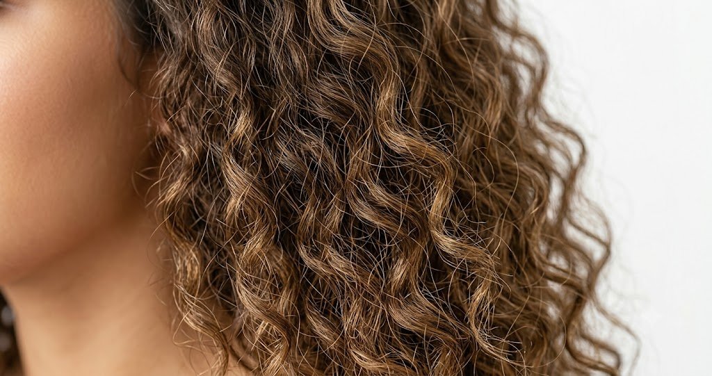 Natural frizzy hair texture