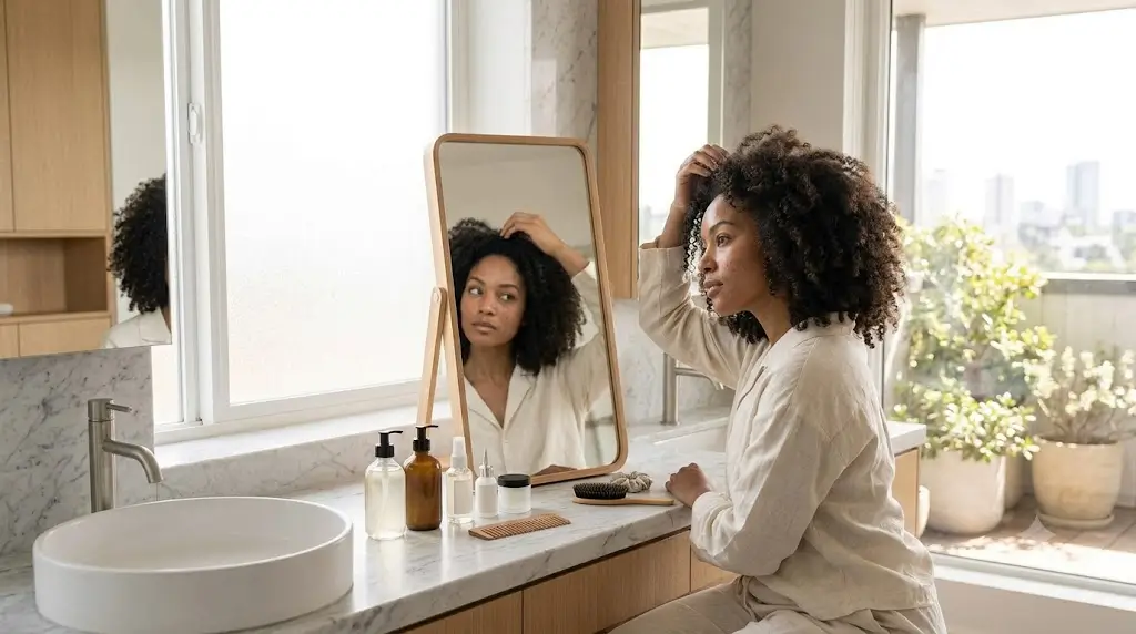 Simple hair care routine suited to different hair types