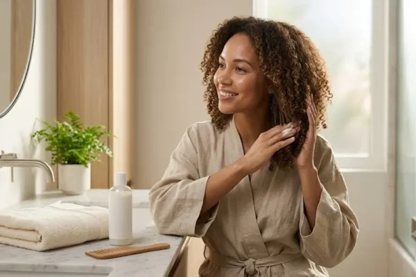 High porosity hair care routine with gentle conditioning and moisture care