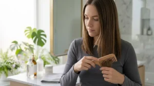 How to detangle hair gently with a wide-tooth comb