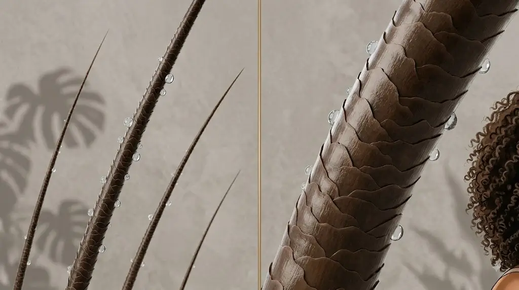 Fine hair strands compared with thicker hair strands