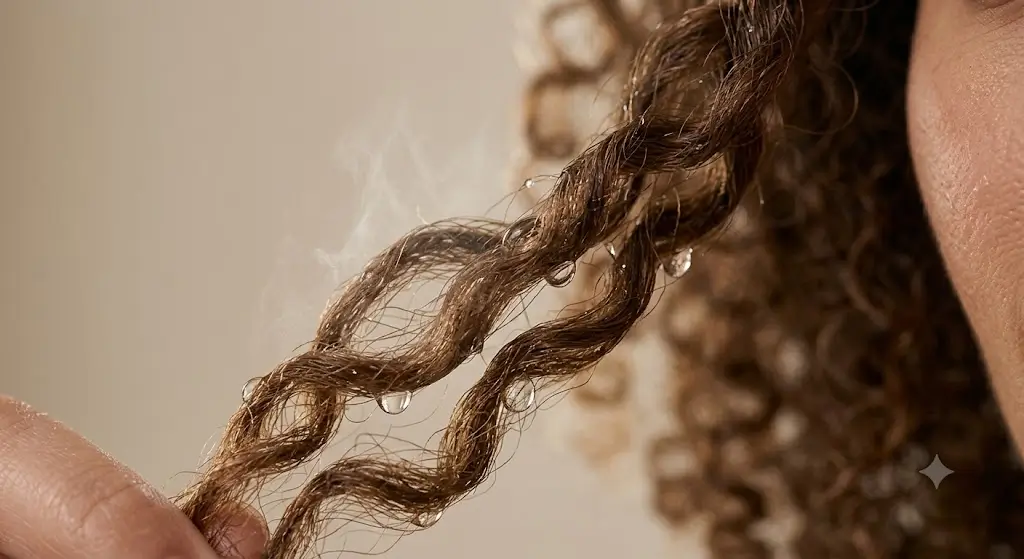 High porosity hair moisture retention concept
