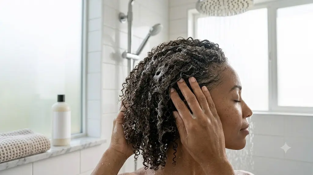 Gentle shampooing focused on the scalp
