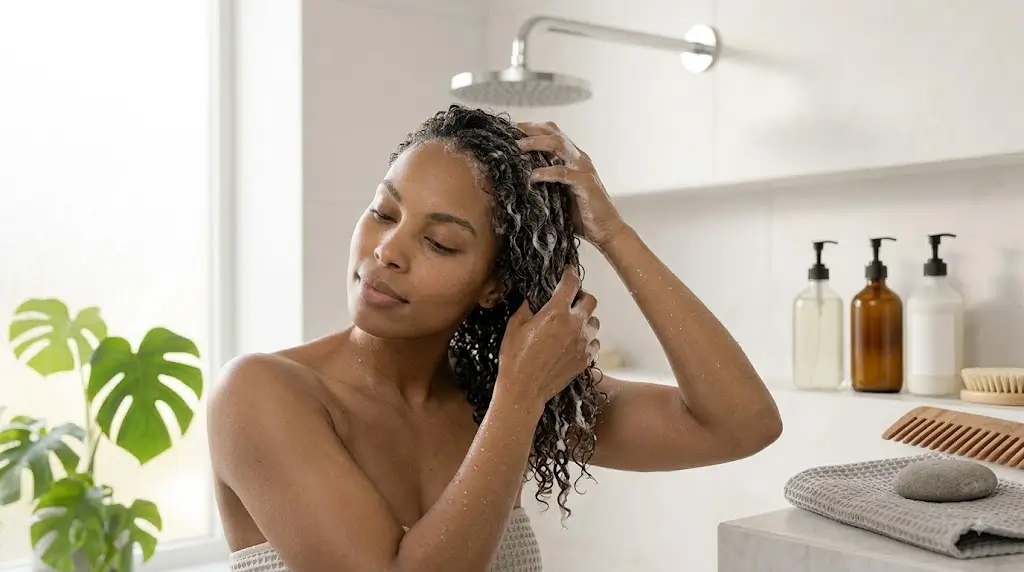 Washing and conditioning low porosity hair