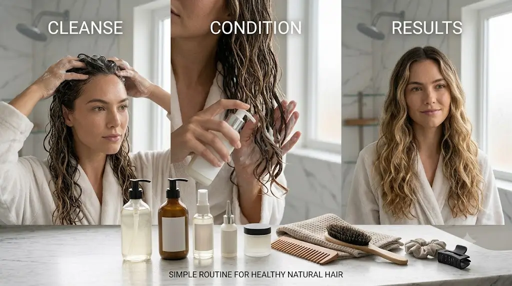 Simple scalp and hair care routine