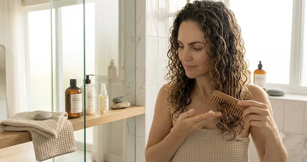 Conditioning and gentle detangling for thin-looking hair