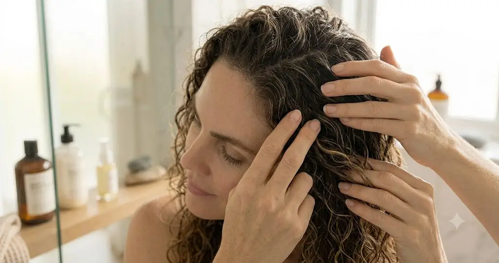 Using heat styling carefully in a daily hair-care routine