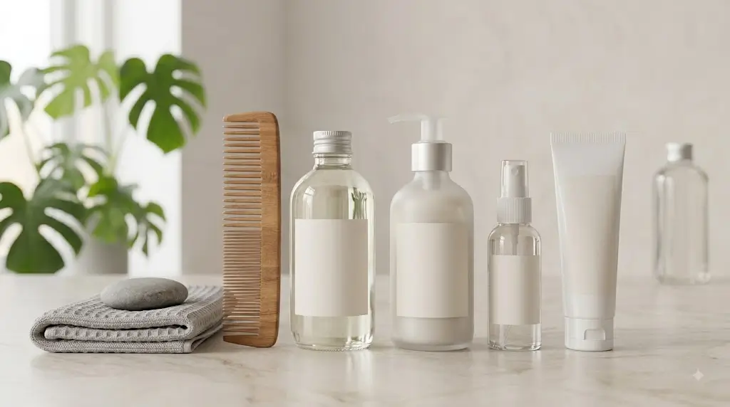 Simple low porosity hair care routine products